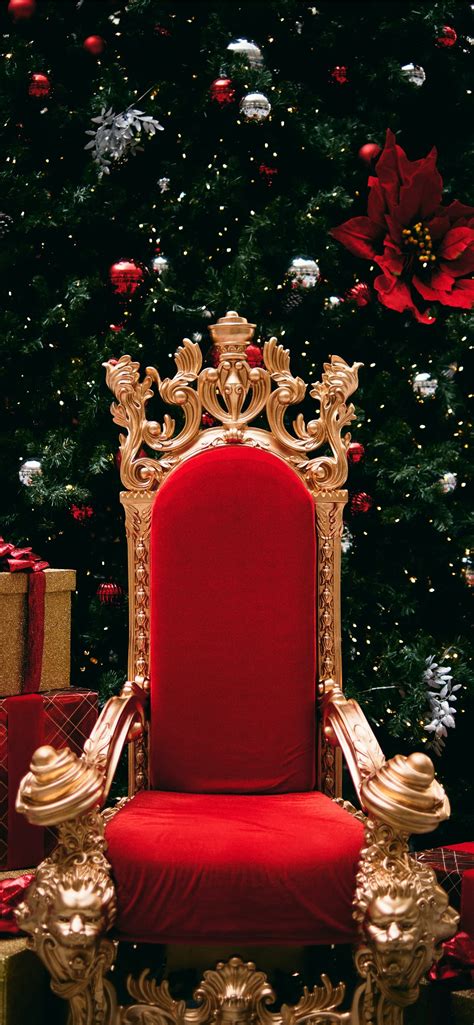 gold  red throne  gift boxes iphone wallpapers