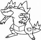 Pokemon Coloring Pages Feraligatr Machamp Getdrawings Lineart Detailed Getcolorings sketch template