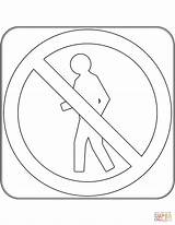 Coloring Pedestrians Sign Australia Pages Supercoloring Road Signs sketch template
