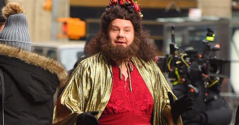 james corden dons a dress cape and even a beard in his