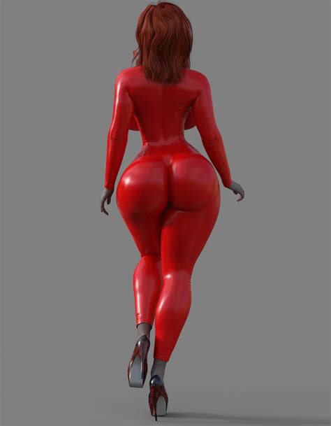 rule 34 1girl 2017 3d animated ass bodysuit breasts brown hair bubble ass bubble butt curvy