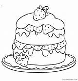 Cake Coloring Pages Strawberry Cute Color Printable Colouring Cakes Print Barbie Cupcake Getcolorings Kids Tocolor Sheets Food Template Choose Board sketch template