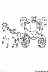 Kutsche Ausmalbilder Prinzessin Pferd Malvorlagen Pferde sketch template