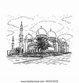 Sheikh Abu Dhabi Zayed Mosque Emirates Bahr sketch template