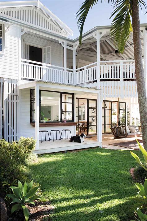 classic queenslander renovated  stunning hamptons style home beautiful magazine australia
