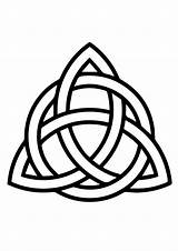 Celtic Triquetra Knot Coloring Pages Circle Celta Interlaced Triangle Symbols Printable Tattoo Triqueta Knots Kids Celtas Trinity Symbol Celte Irish sketch template
