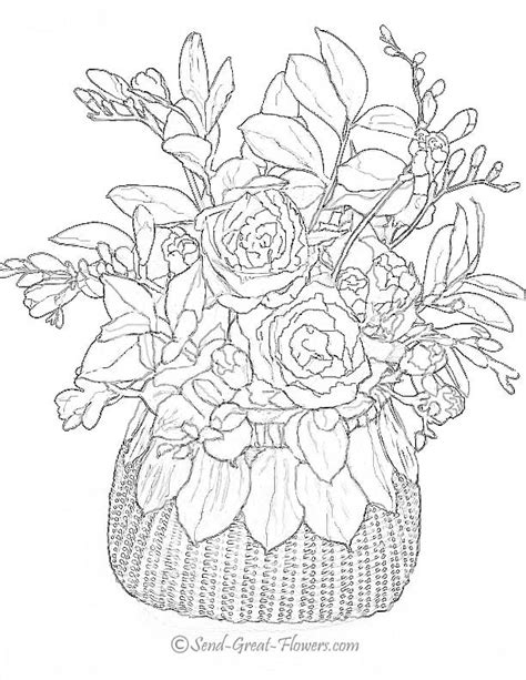 flowers coloring pages  adults coloring home