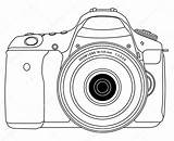 Outline Aparat Fotograficzny Fotocamera Macchina Fotografica Polaroid Icone Wektor Etichette Simboli Insieme Telefoon Elementen Pictogrammen Grafisch Gekleurde Pictogram sketch template