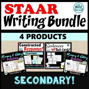 staar writing bundle secondary test prep   middle ground