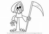 Grim Reaper Evil Draw Drawing Step Drawings Cartoon Getdrawings Tutorials Drawingtutorials101 sketch template