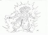 Coloring Pages Goku Saiyan Super Dragon Ball Gohan Vegeta Buu Inside Library Clipart Line Coloringhome Comments sketch template