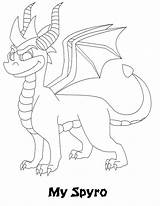 Spyro Dragon Coloring Pages Colouring sketch template