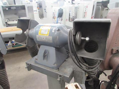 machines  baldor  double  grinder  dust collection system   volt motor