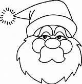 Santa Face Christmas Coloring Claus Pages Disney sketch template