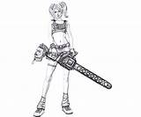 Juliet Chainsaw Cheerleader Coloring Lollypop Pages Starling Printable sketch template