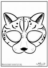 Mascaras Mascara Antifaz Niños Leopardo Caretas Antifaces Máscara Tigre Leon Mascarilla Máscaras Recortar Foami Luchador sketch template