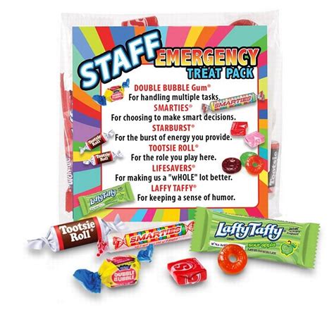 staff emergency treat pack printable template