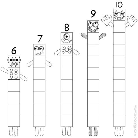 numberblocks coloring pages      xcoloringscom