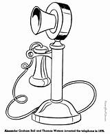 Telephone Telefone Antigo Invented Desenho Grandpas Tudodesenhos sketch template