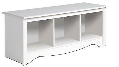 white prepac large cubbie bench  storage usd