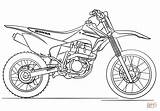 Coloring Bike Pages Motor Dirt Printable Honda Popular sketch template