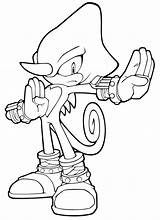 Sonic Espio Coloring Pages Chameleon Printable Games Coloriage Drawing Template Getdrawings sketch template