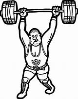 Lifting Pages Weightlifter Onlinecoloringpages Wecoloringpage sketch template