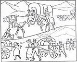 Coloring Pioneer Pages History Lds Wagon Transportation Kids American Pioneers Printable Mormon Oregon Color Trail Drawing Book Sheets Activities Texas sketch template