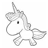 Coloring Unicorn Pages Simple Chibi Related Posts sketch template