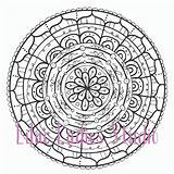 Mandala Petals Delicate sketch template