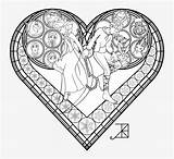 Coloring Pages Kingdom Hearts Stained Glass Disney Transparent Nicepng sketch template