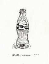 Coke Drawing Bottle Sketch Coca Cola Paintingvalley Drawings sketch template