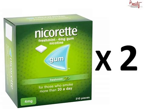 pack nicorette gum mg nicotine freshmint  pieces