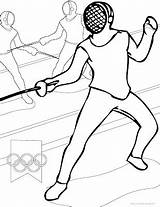 Esgrima Fencing Olimpiadi Scherma Ausmalbilder sketch template