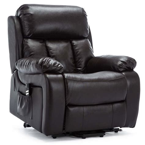 chester dual motor riser electric leather recliner armchair heated