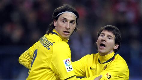 zlatan ibrahimovic and lionel messi never fell out at barcelona