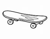 Skateboard Colorare sketch template