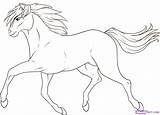 Horse Draw Running Step Drawing Drawings Easy Kids Animals Farm Horses Animal Dragoart Coloring Steps Sketch Clipart Color Pic Girl sketch template