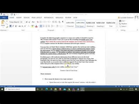 outline template  research paper  sample outline youtube