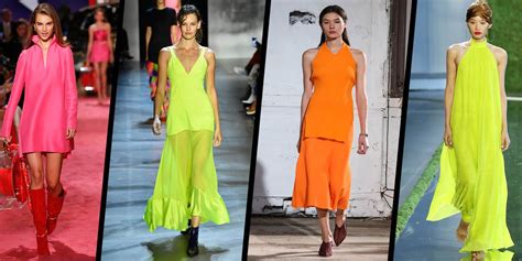 neon brights are ruling the runways at new york fashion