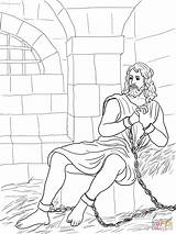Battista Baptist Jail Zechariah Escapes Supercoloring sketch template