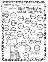 Bingo Pages Dauber Sight Word Coloring Kindergarten Printables Fun Marker Worksheets Words Primer Activities Dab Edition Pre Worksheet Printable Getcolorings sketch template