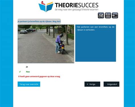 examen scooter theorie oefenen  start direct