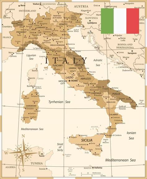 Italia En Mapas Mapas Políticos Y Físicos Para Descargar