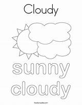 Cloudy Coloring Sun Built California Usa Twistynoodle Noodle sketch template