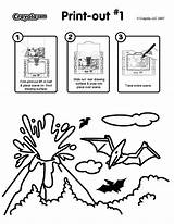 Explosion Volcanic Coloring Pages Getcolorings Crayola sketch template