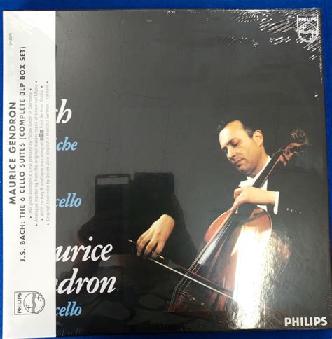 maurice gendron bach the 6 cello suite 180g 3lp box set lp new