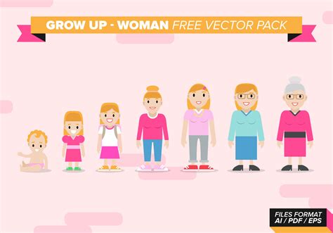 Grow Up Woman Free Vector Pack Download Free Vectors Clipart