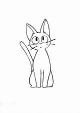 Kiki Jiji Ghibli Coloriage Weasyl Totoro Kikis Animes Iniciantes Fáceis Coloriages Fan Chats Spirited sketch template