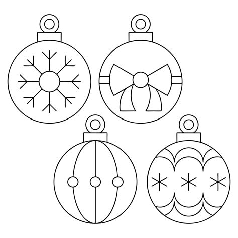 printable christmas ornament templates     printablee